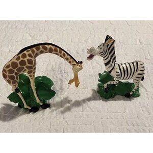 Madagascar Marty & Melman Figures Cake Toppers Zebra Giraffe EUC